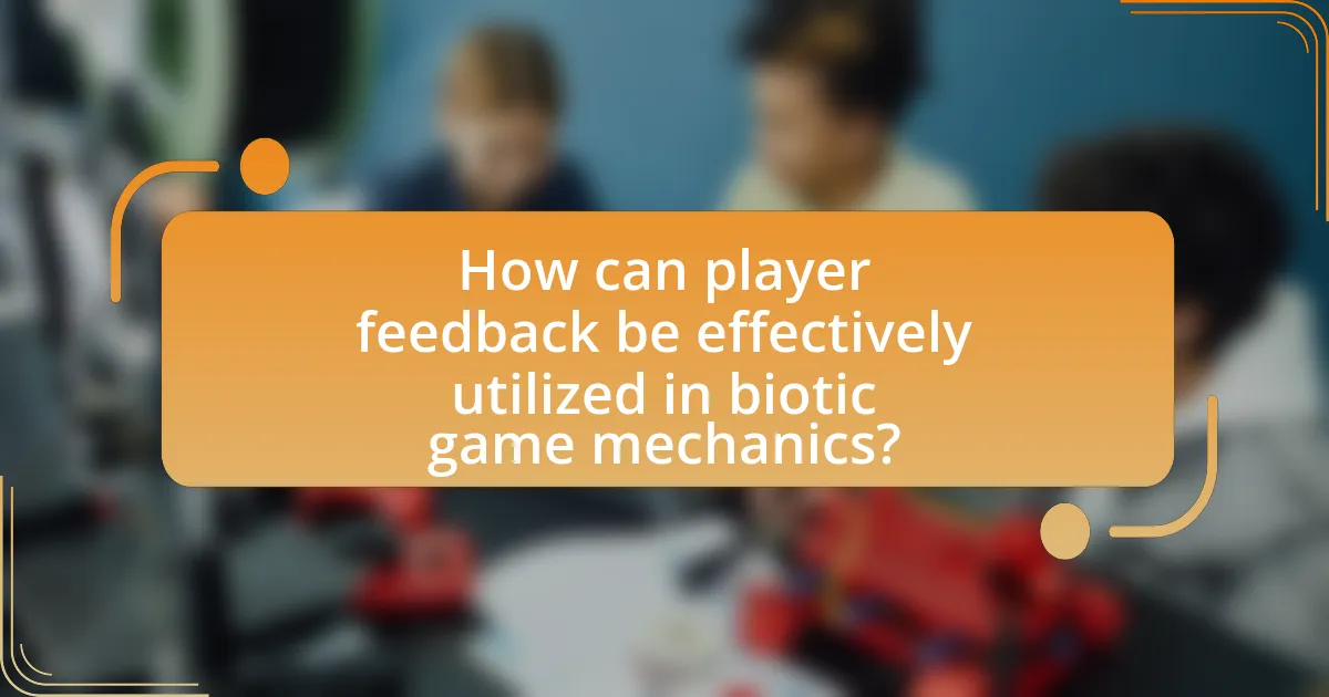 How can player feedback be effectively utilized in biotic game mechanics?