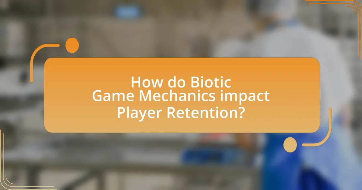 How do Biotic Game Mechanics impact Player Retention?