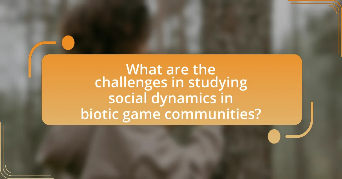 What are the challenges in studying social dynamics in biotic game communities?
